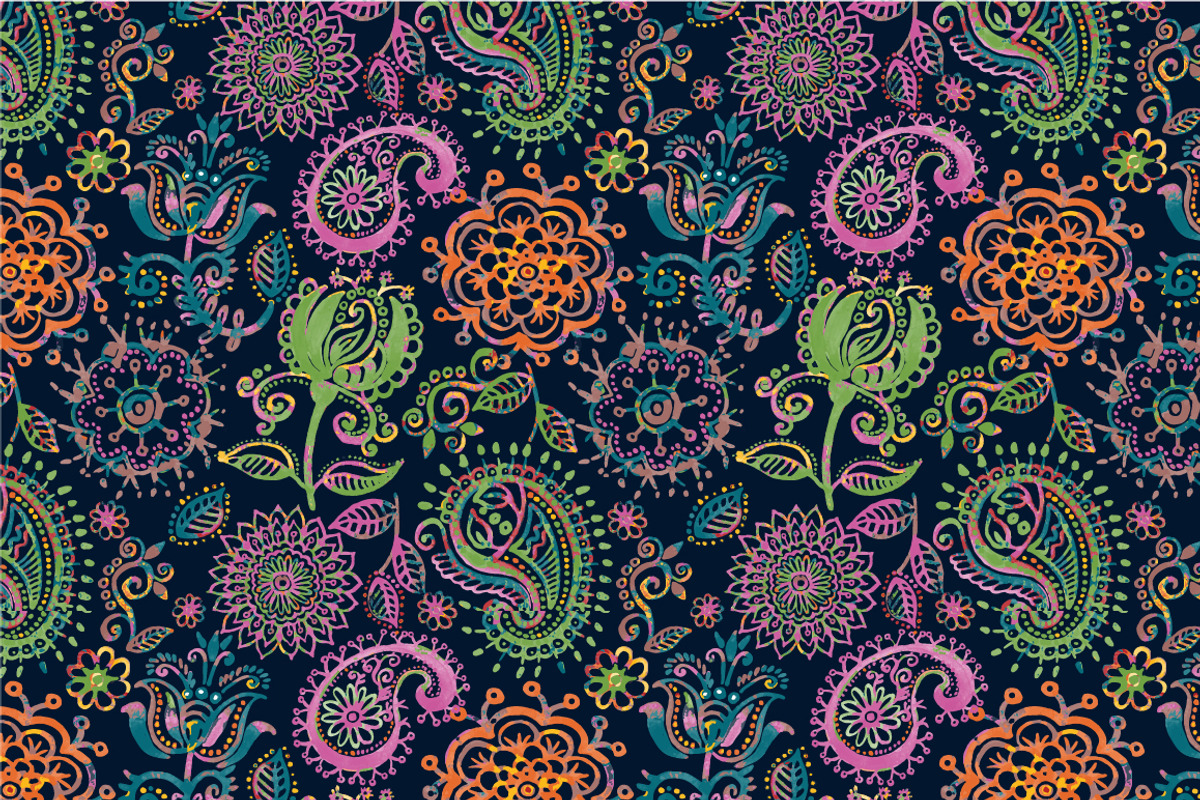 3 Seamless vector watercolor pattern preview 3