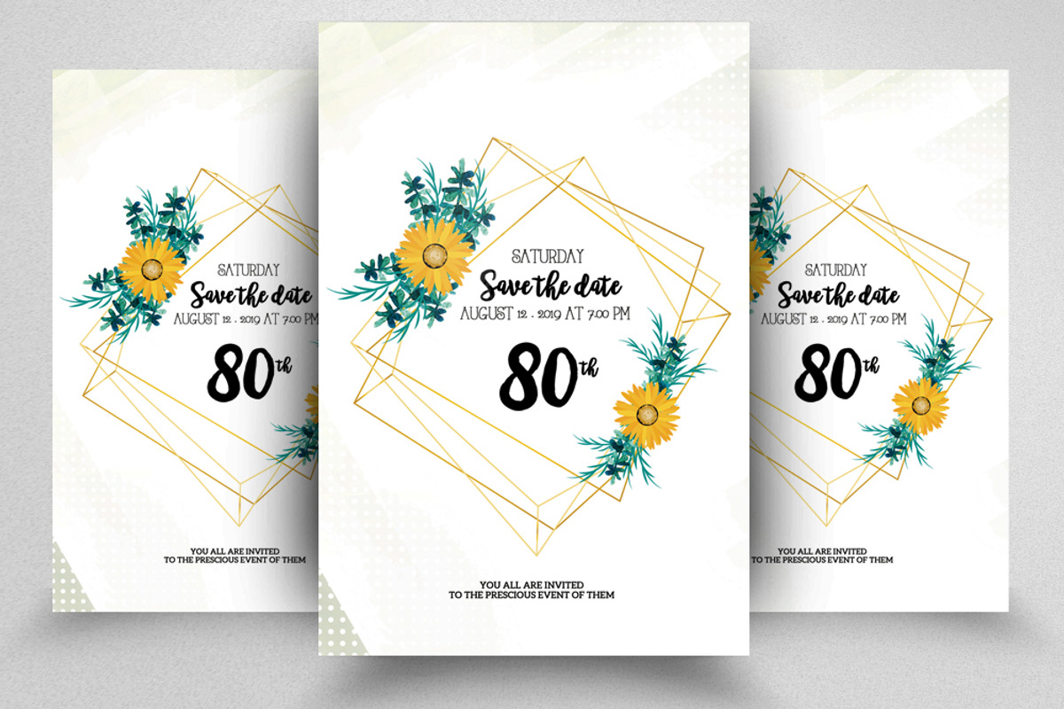Wedding Invite Card Templates, a Flyer Template by Psd Templates (Photo 1 of 2)