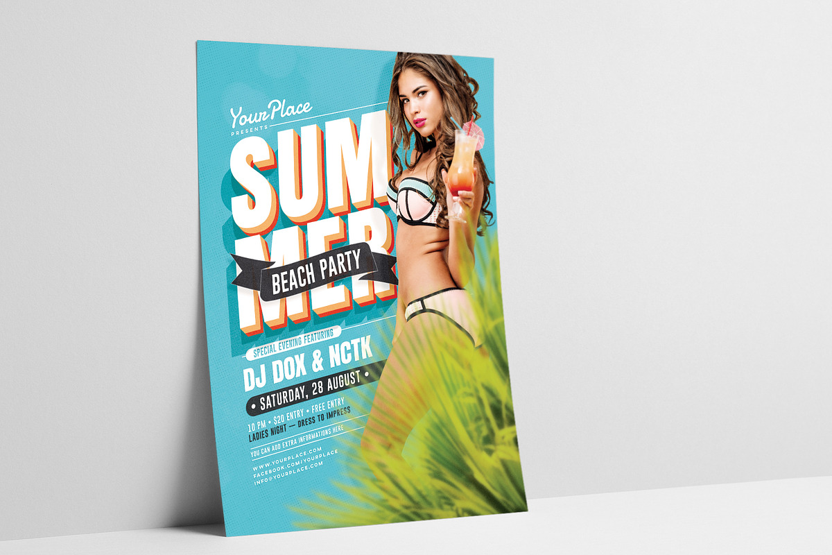 Summer Flyer / Poster, a Flyer Template by Mariux (Photo 1 of 3)