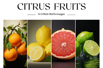 Variety Citrus Fruit Images, Lemon, a Food & Drink Photo by BrushstrokeArtGB