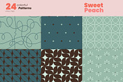 Sweet Peach – Fruit & Pattern Set, a Pattern Graphic by moja doodle (Thumbnail 3 of 6)