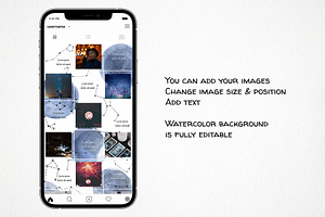 Celestial Instagram Puzzle Template