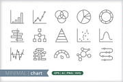 Minimal chart icons, an Outline Icon by Picture Window (Thumbnail 1 of 5)