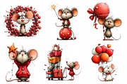 Whimsical Mouse Christmas Clipart, an Illustration by Daily.Designs (Thumbnail 4 of 7)