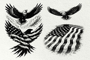 Patriotic Eagle Flag Graphics, a Seasonal Illustration by DENIDigitalArtSudio (Thumbnail 3 of 9)