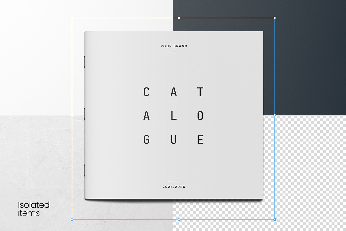 Square Catalog Mockup Kit, a Books & Magazine Mockup by Catkie - Digital Art (Photo 2 of 9)