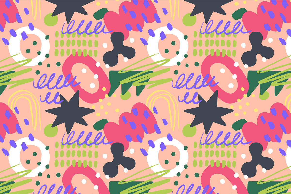Abstract shapes seamless patterns, a Pattern Graphic by Good Studio (Photo 3 of 8)