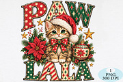Christmas Cat Paw Prints PNG, a Seasonal Illustration by Daily.Designs (Thumbnail 1 of 5)