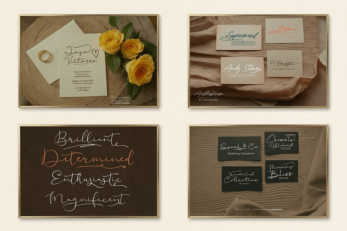The Aesthetic Swash 12 Font Bundle, a Script Font by Letterhanna Studio (Photo 10 of 10)