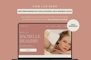 Elegant Coach Canva Website Template