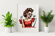 Christmas Fashion Girl Sublimation C, an Illustration by SVGArt (Thumbnail 2 of 8)