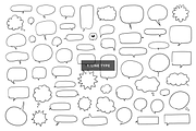 59x3 Freehand speech bubbles vector, an Object Graphic by Pinkbrush (Thumbnail 2 of 6)
