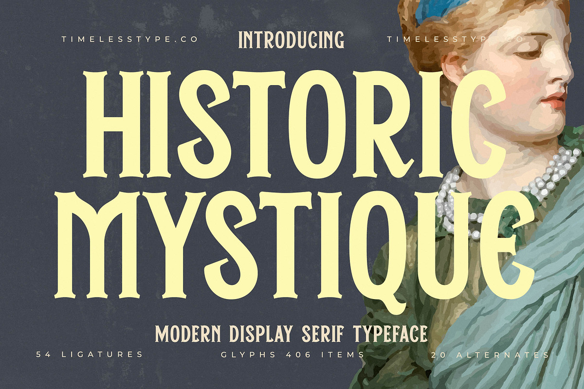 Historic Mystique Display Serif, a Serif Font by timelesstype.co (Photo 1 of 20)