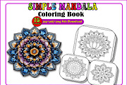 Simple Mandala Coloring Pages, an Animal Illustration by Printable Design Store (Thumbnail 1 of 4)