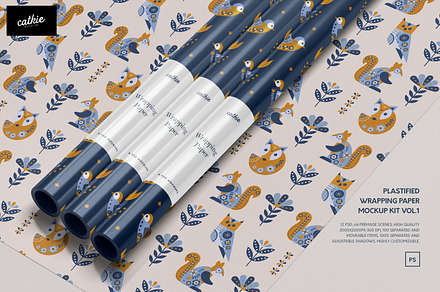 Wrapping Paper Mockup V1, a Packaging Mockup by Catkie - Digital Art