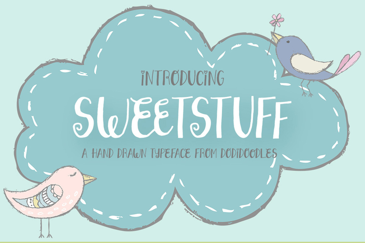 Sweetstuff Typeface + Bonus Doodles, a Font by Jodi Van der Kruik (Photo 1 of 8)