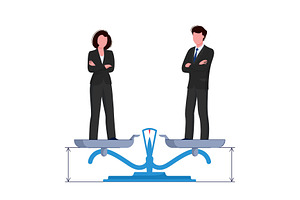 Gender equality concept. Woman and