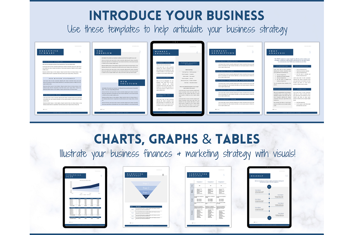 Small Business Plan Template - 17pg, a Marketing Template by Templatables (Photo 2 of 9)