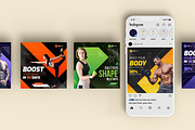 Gym social media post template, a Social Media Template by zahidhossainalif (Thumbnail 2 of 6)