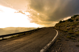 Mountain road stock photo containing aragon and spain