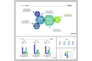 Four Statistics Slide Templates Set