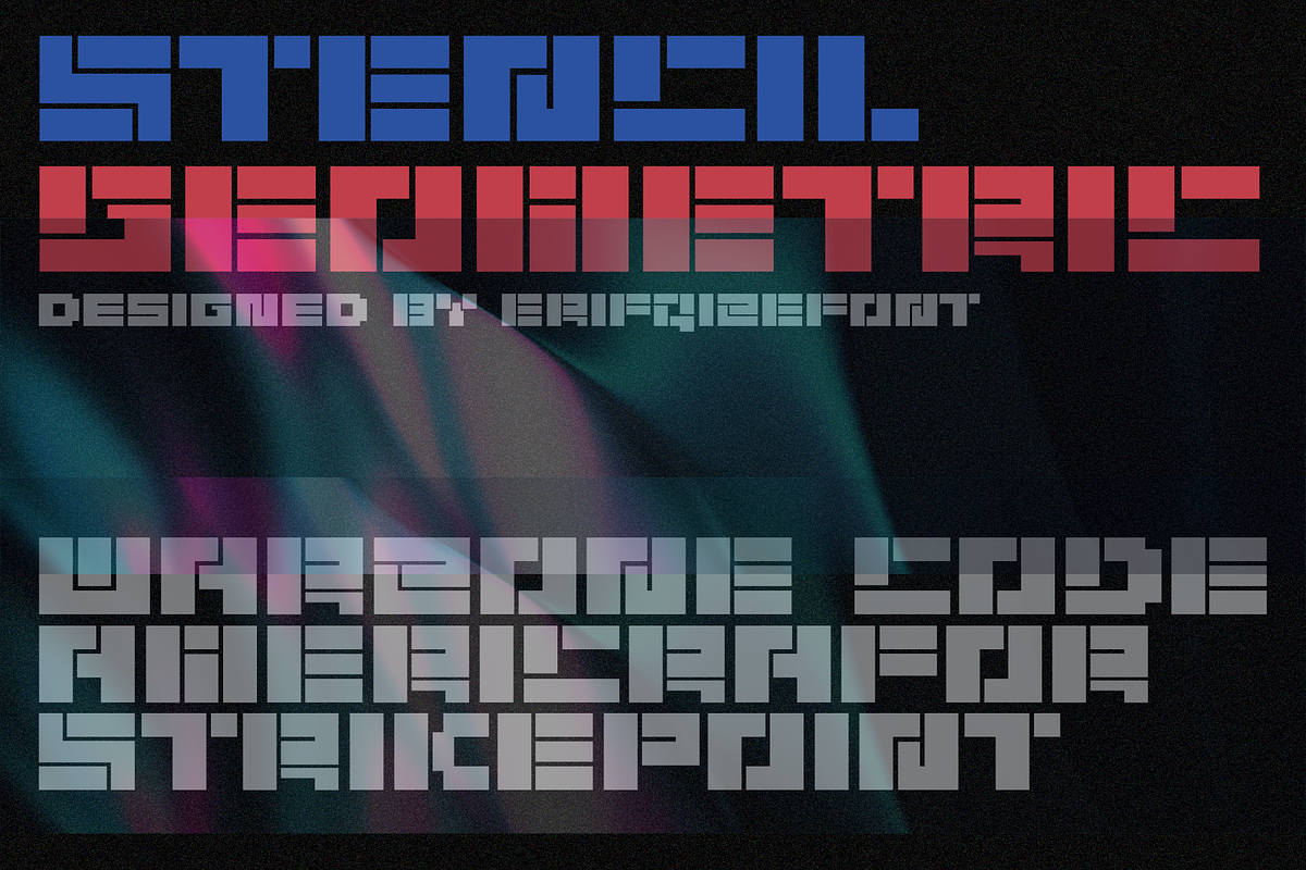 Xpron STENCIL Geo Font, a Sans Serif Font by Erifqizefont (Photo 5 of 10)