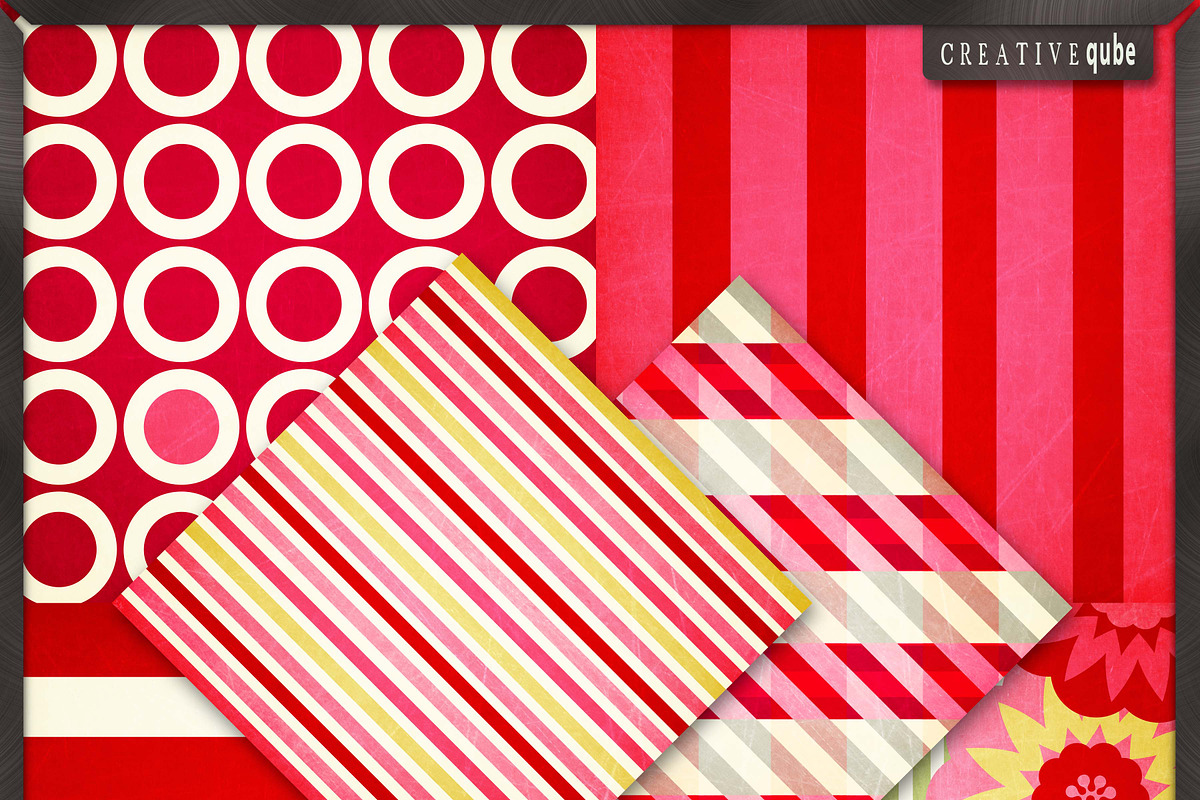 Digital paper pack Red Roses preview 3