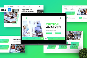 Critical Analysis - Education Key, a Presentation Template by Deepslide Studio