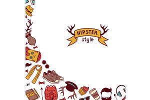 Hipster background. fashioned, an Illustration by Onyx