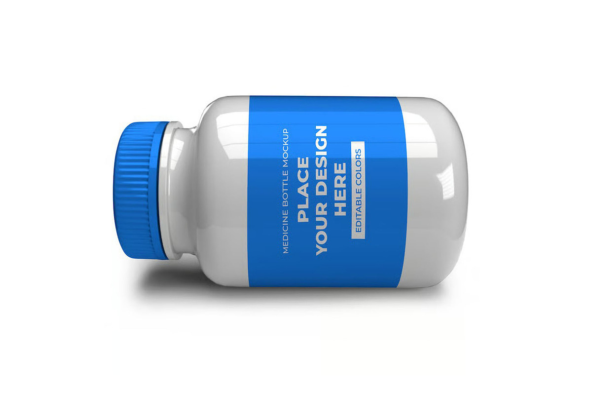 Medicine Bottle Mockup Template Set, a Packaging Mockup by DesignRushMarket (Photo 10 of 11)