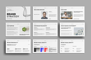 Brand Strategy Presentation Layout, a Presentation Template by ClickPaint_Studio