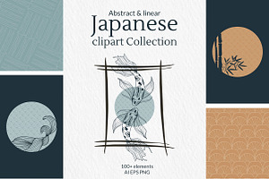Abstract and linear Japanese clipart