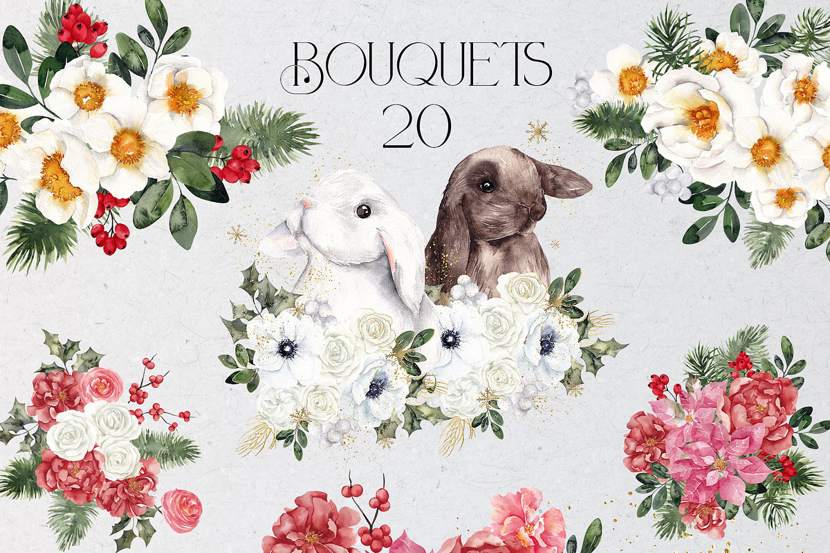 Winter Bunny. Symbol of the year., an Animal Illustration by ma_i_vi (Photo 3 of 11)
