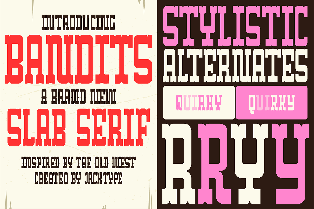BANDITS - Western Slab Serif, a Slab Serif Font by JackType (Photo 3 of 11)