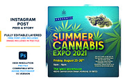 Summer Cannabis Expo Instagram Post, a Social Media Template by The Design For Co. (Thumbnail 2 of 5)