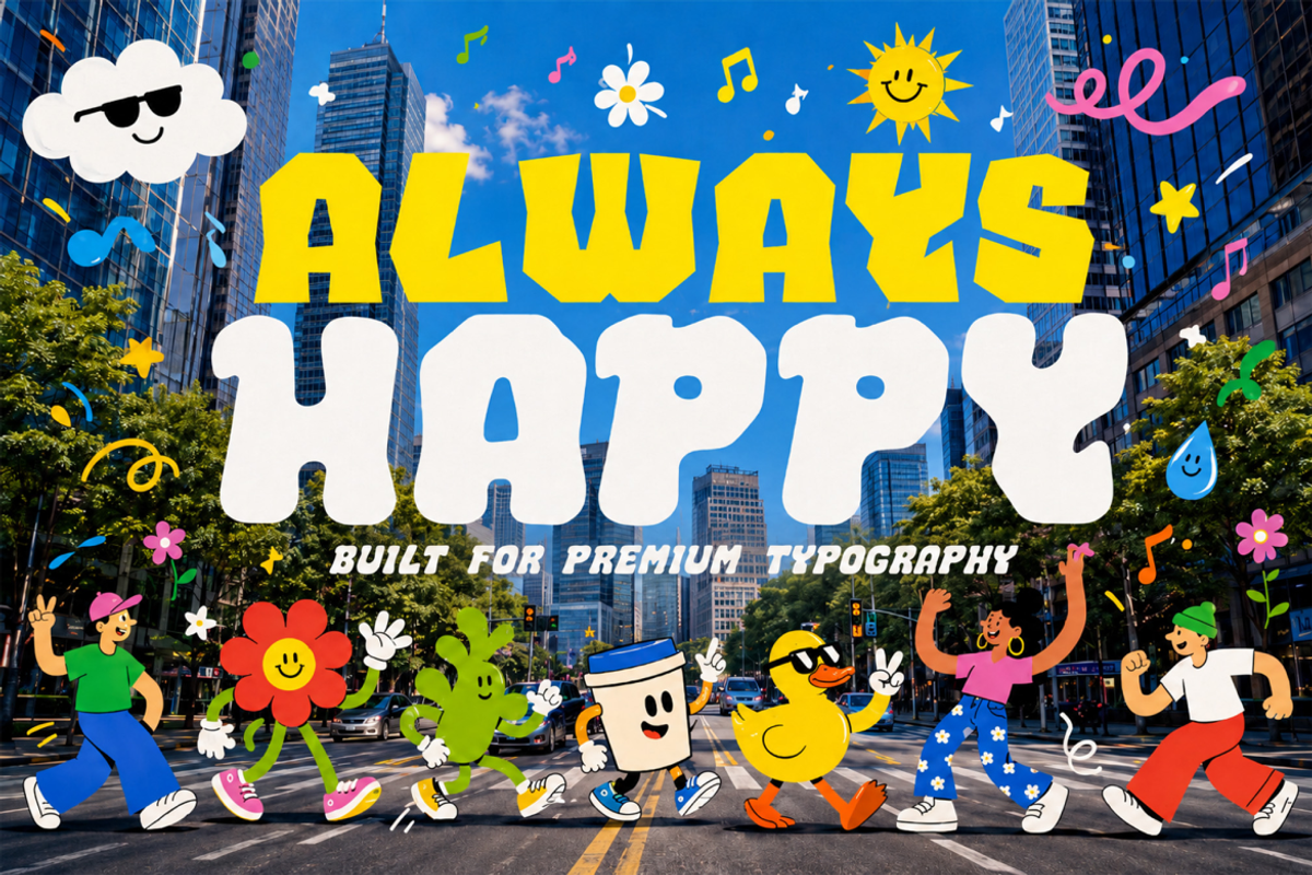 Bold Playful Display Font, a Sans Serif Font by Simetrica Labs (Photo 6 of 19)