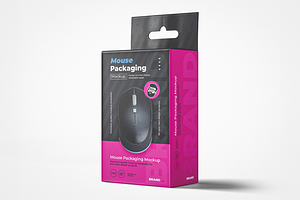 Mouse Box Packaging Mockup