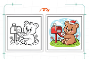 Cozy Bear Coloring Book, an Animal Illustration by Ink Gallery (Thumbnail 6 of 9)