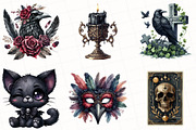 Gothic Halloween Clipart, an Illustration by OK Design (Thumbnail 3 of 5)