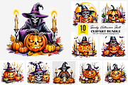 10 PNG Spooky Halloween Skull, a Graphic by Clipart Bloom (Thumbnail 1 of 11)