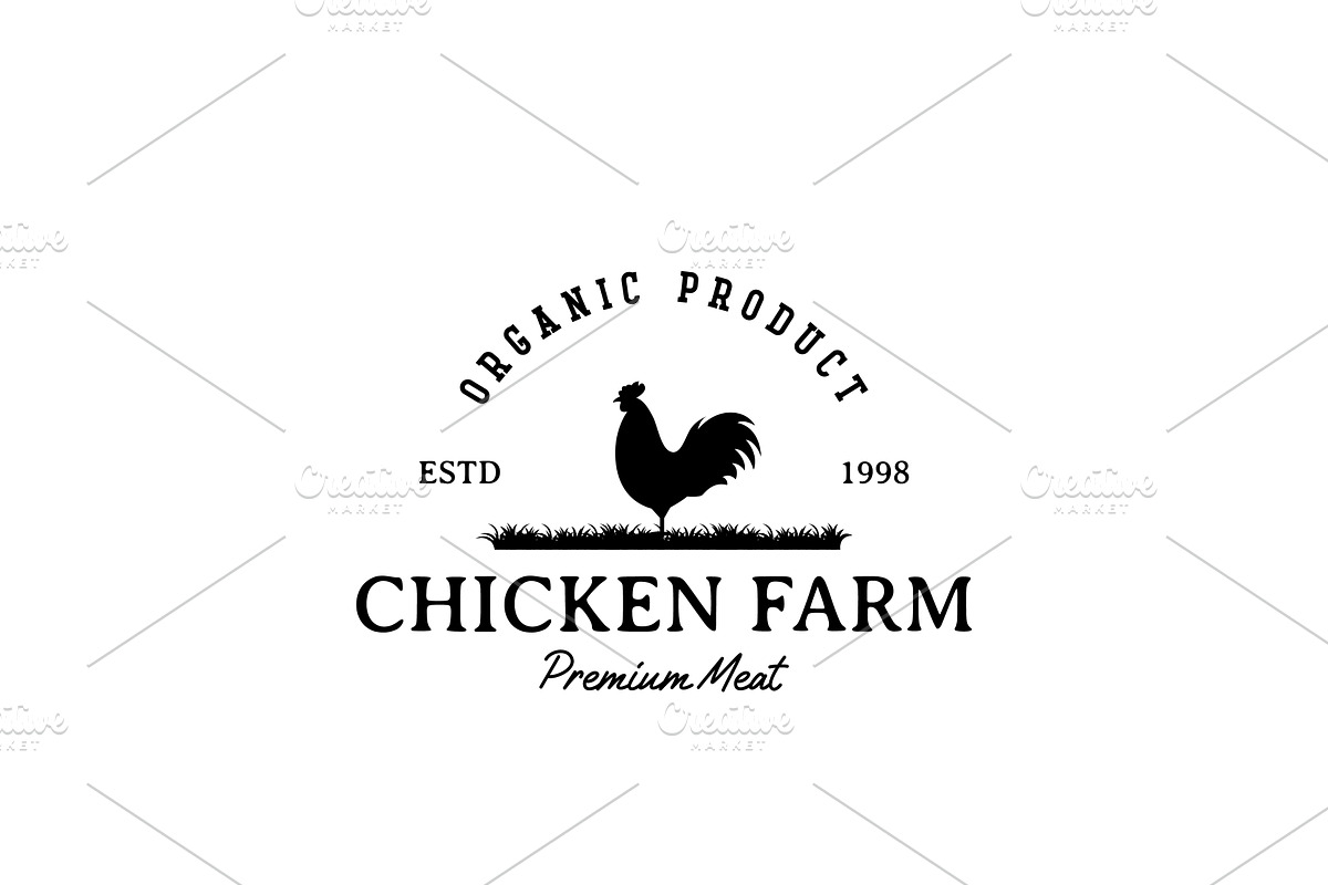 Organic Chicken Farm Logo Design, a Branding & Logo Template by AlvinStd