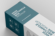 High Rectangle Box Mockup - 6 views, a Packaging Mockup by Illusiongraphic (Thumbnail 19 of 19)