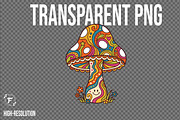 Groovy Mushrooms Clipart, an Object Illustration by Forhadx5 (Thumbnail 8 of 11)