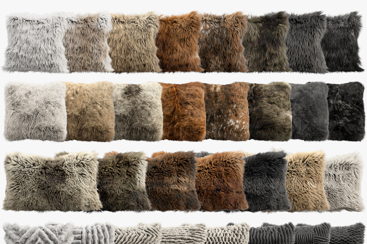 Collection of 38 fur pillows, an Object 3D Model by 3dmitruk (Photo 1 of 112)