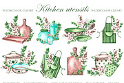 Kitchen watercolor set. Cookbook, an Illustration by SabinaWatercolorArt (Thumbnail 3 of 16)
