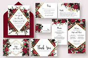 Stylish Marsala Wedding Suite, an Invitation Template by Knotted Design (Thumbnail 1 of 4)