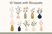 Vases & Bouquets Botanical Set, an Object Graphic by OREHOVKA (Thumbnail 4 of 5)