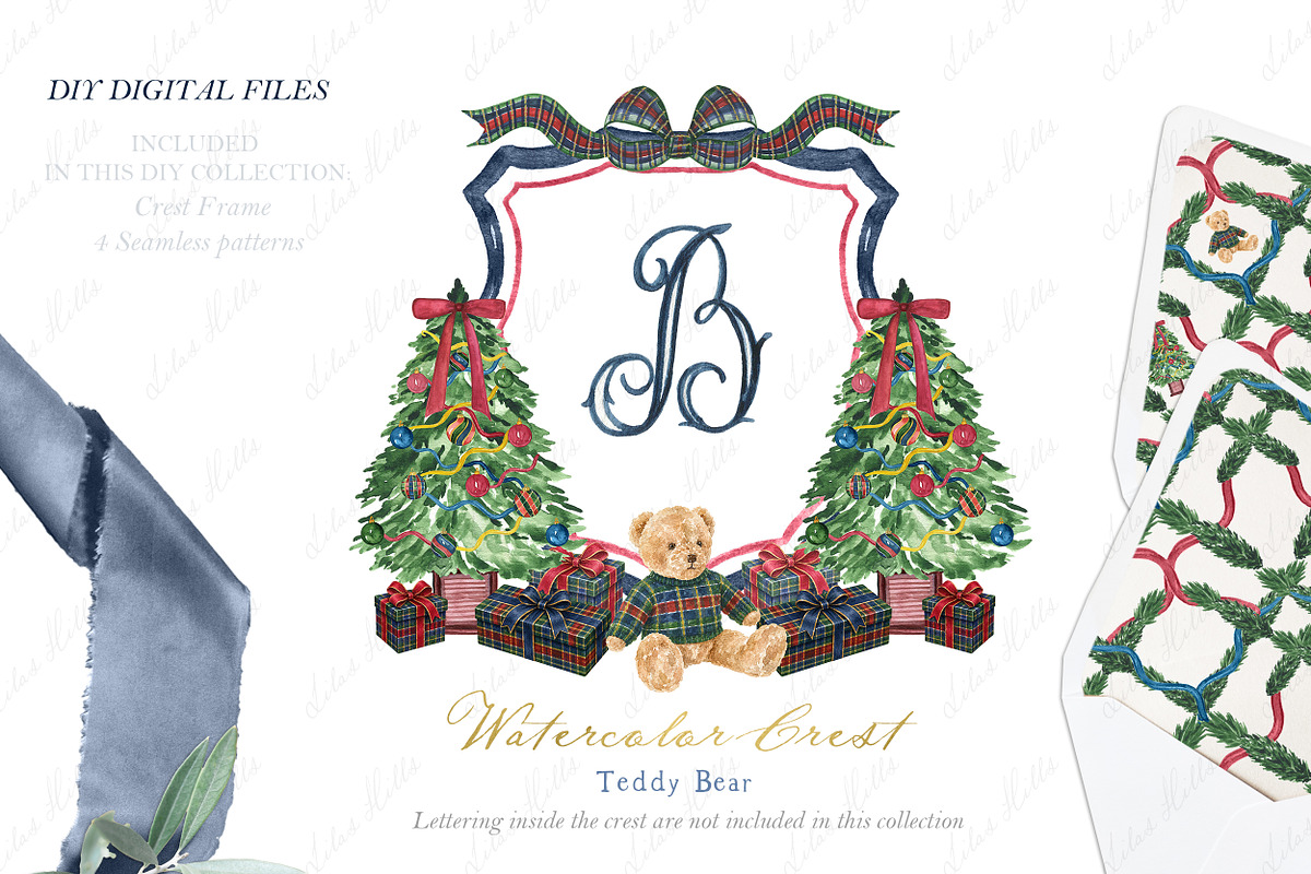 Teddy Bear Christmas Crest, a Decorative Illustration by LABFcreations (Photo 1 of 4)