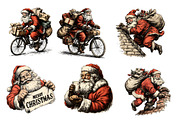 vinatge Santa clipart, an Illustration by Designworld (Thumbnail 2 of 5)