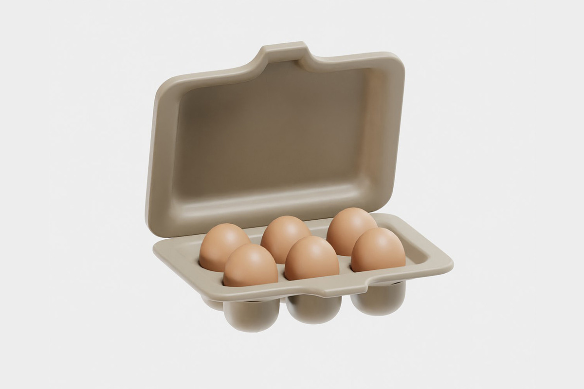 Egg cardboard package egg case, an Object 3D Model by fahad121 (Photo 6 of 7)